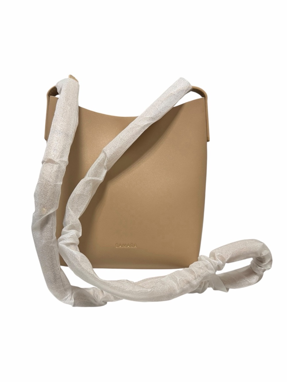 Samara Manmade Tan Faux Leather Handbag